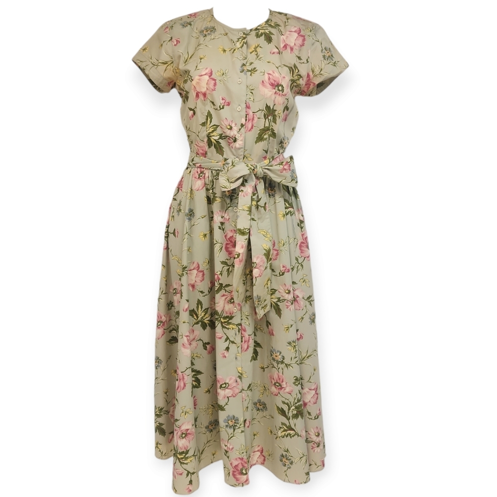 Vintage Cottagecore Fit & Flare Floral Dress